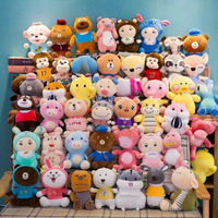 Vente en gros usine de jouets en peluche pour machines à griffes, poupées en peluche de 8 et 7 pouces, modèles assortis de 4 pouces, 10/12/18/20/25 cm
