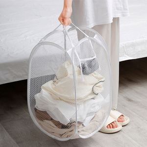 <b>Foldable</b> Mesh <b>Laundry</b> <b>Baskets</b> <b>Laundry</b> Fold Pop up Storage Bag <b>Laundry</b> <b>Basket</b> Bag with Handle - Product Image 3