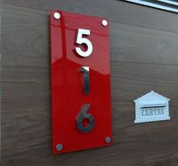 Plaque de signalisation en métal creux Brandnewsign, numéro de maison, plaque d'adresse, numéro de chambre, signalisation intérieure en acrylique 3D
