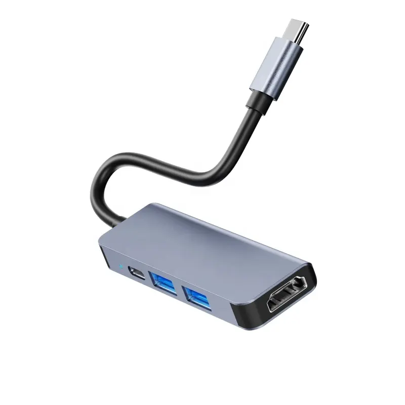 4-портовый многопортовый адаптер USB Hub от 3,0 до 4K HDMI адаптер для iPad Pro Dell XPS ноутбука USB C док-станция