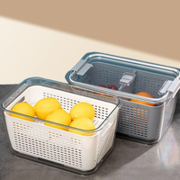 Boîtes de Rangement en Plastique pour Réfrigérateur, Organiseurs Transparents pour Garde-Manger et Armoire de Cuisine