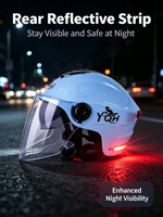 Casque de moto électrique certifié 3C, coque ABS, coussin EPS, visière réglable, casque de conduite pour trajets quotidiens