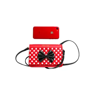 FAMA Spot Wholesale Fashion Mickey Red White Knot Single Shoulder with Flap Single Shoulder Bag for girl women