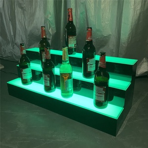 カスタムメイドの色を変えるLEDアクリルバーリキュールライト付きLEDバーシェルフワインシェルフ - Product Image 6