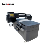 Freecolor pencetak pipih UV ukuran 70*100cm 3 kepala dengan pernis dan warna putih untuk pencetakan kayu/kaca/akrilik
