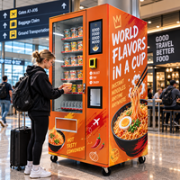 Distributeur automatique de restauration rapide de haute qualité avec fonction nouilles instantanées, en acier, système de paiement par carte de crédit