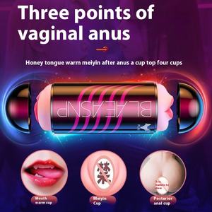 Masturbateur masculin télescopique automatique intelligent Poupée <span class=keywords><strong>gonflable</strong></span> Sex Toy pour adultes avec conversion de fréquence Conception de tasse d'avion - Product Image 2