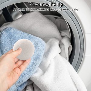 Boules de séchage en laine 6/7/7,5/8 cm, lot de 6, 100 % laine de Nouvelle-Zélande, sans produits chimiques, remplace les feuilles de séchage, boules de lavage pour sèche-<span class=keywords><strong>linge</strong></span> - Product Image 4