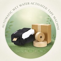 Máquina Dispensadora de Cinta Adhesiva Eléctrica de Longitud Ajustable para Estaciones de Empaque en Almacenes, Máquina para Cinta de Papel Kraft