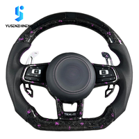 Volant de voiture personnalisé en fibre de carbone forgée avec LED pour Volkswagen VW Golf Mk7 Mk7.5 GTI GTD TSI Polo 7 7.5 R Jetta Cc 2012-2019