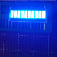 Affichage de barre lumineuse LED rectangulaire vert pur à 10 segments, graphique de barre LED