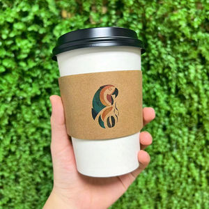 Al pacchetto USA CA EU Logo personalizzato riciclabile carta Kraft portabicchieri in cartone ondulato da asporto USA e getta manicotto per caffè - Product Image 3