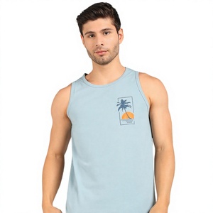 Chaleco Deportivo Casual Estampado Americano, Delgado, Sin Mangas, Transpirable, 100% Algodón, de Secado Rápido, para Hombre y Mujer - Product Image 1