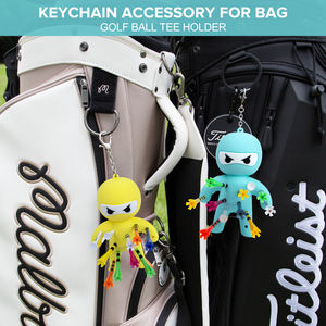 Hot Selling Blue <strong>Nin</strong>/Ja Golf Tee <strong>Holder</strong> Rubber Golf Bag Accessories Golf Ball Tees <strong>Holder</strong> Keychain Hold 13 Tees - Product Image 6