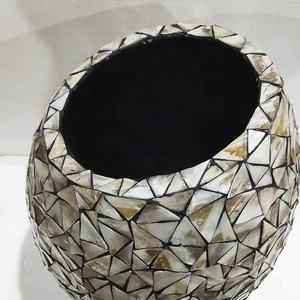 Maceta de jarrón moderna de fibra de vidrio con carcasa dura marrón triangular de estilo europeo para decoración del hogar de lujo - Product Image 5