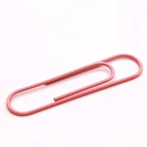 Cute High Quality 50MM Metal Custom Paperclip Printing 60PCS Binder Jumbo Large Paper Clips In PE Bag