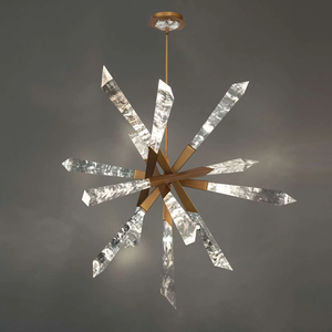 Luxury <strong>Sputnik</strong> Crystal Chandelier Gold Finish Ceiling <strong>Light</strong> <strong>Fixture</strong> for Living Room Dining Room Restaurant Villa - Product Image 1
