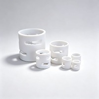 Anneaux Pall en PTFE vierge de haute pureté à 100 % pour absorption chimique, garnissage de colonne, 16 mm, 25 mm, 38 mm, 50 mm, 76 mm, résistants à la corrosion