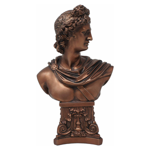 Estatua de busto de poliresina, Color bronce oxidado, <span class=keywords><strong>Apolo</strong></span>, <span class=keywords><strong>dios</strong></span> <span class=keywords><strong>griego</strong></span> - Product Image 2