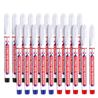 Marqueurs à tête longue de 20mm, encre de couleur noire, marqueur à trous multi-usages de 1mm, papier décoratif, échantillon permanent offert