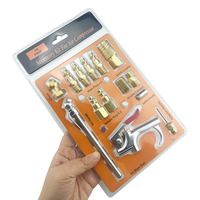 Kit d'accessoires pour compresseur d'air 14 pièces, raccords rapides, pistolet à air comprimé, manomètre de pression des pneus, buse de gonflage, ensemble d'outils pneumatiques