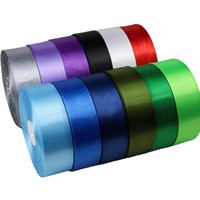 Ruban en satin polyester de 4 cm de large, 100 yards pour emballage cadeau, bouquet floral et décoration artisanale DIY