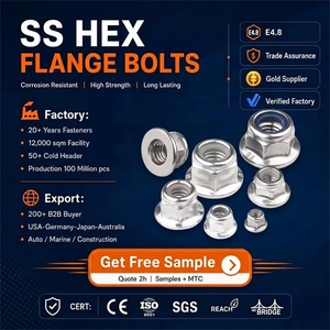 Fixadores de Hardware DIN 6926, Porcas Sextavadas com Flange Zincadas em Aço Carbono e Aço Inoxidável com Trava de Nylon - Product Image 6