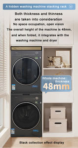 Support de rangement coulissant pour <span class=keywords><strong>machine</strong></span> <span class=keywords><strong>à</strong></span> <span class=keywords><strong>laver</strong></span>, porte-vêtements empilable, support de suspension dissimulé <span class=keywords><strong>au</strong></span>-<span class=keywords><strong>dessus</strong></span>, support de séchage empilable - Product Image 4