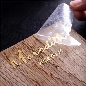 Etiqueta Adhesiva Metálica Dorada de Lujo Personalizada, Adhesivos Metálicos con Logotipo 3D en Relieve, Resistentes al Agua - Product Image 2