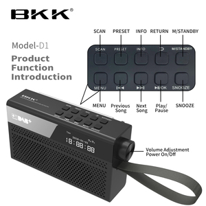 Nhà Máy Trực Tiếp Bán Đài Phát Thanh Receiver Với Bluetooth Loa Dab AM FM Xách Tay Kỹ Thuật Số Dab Radio Cho Châu Âu Và Úc - Product Image 6