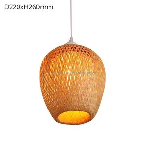 Bamboo Hanging Lamp Handmade Wicker Hanging Lamps Rattan Pendant Light Bamboo Weaving Lamp