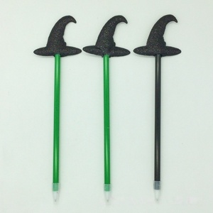 Stylos à bille HLC pour fêtes costumées, Halloween, personnalisés, 8 cm, en forme d'étoile, de chapeau de sorcière et de balai, stylos créatifs fantaisie pour décorations de fête - Product Image 6