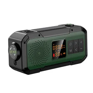 D589 Internat ional AM FM Radio Lautsprecher Sport Wasserdichter Außen lautsprecher mit manueller Stromer zeugung/Solar