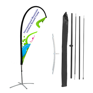 Hai Mặt In Ấn 3.5M P Lông Biểu Ngữ Cờ Biểu Ngữ Tùy Chỉnh Quảng Cáo Bãi Biển Cờ - Product Image 3