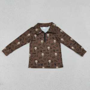 RTS Baby Casual Western Rodeo Print Kids Zipper Pullover Long Sleeves <b>Cowboy</b> Brother Wholesale New Styles Hoodie - Product Image 3