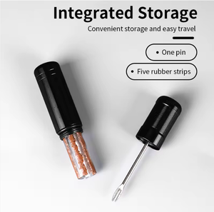 <span class=keywords><strong>Kit</strong></span> de réparation rapide de pneus <span class=keywords><strong>tubeless</strong></span> pour <span class=keywords><strong>VTT</strong></span> et vélos de route, avec mastic anti-<span class=keywords><strong>crevaison</strong></span>, bande de caoutchouc, outil de réparation dissimulé pour guidon - Product Image 2