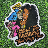 Patch brodé personnalisé à faible MOQ, motif fille noire de dessin animé, thermocollant, pour la décoration de t-shirts, vestes, sacs à dos et vêtements