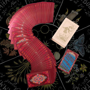 Nieuwe Aanwinst Bloem Liefde Goudfolie <span class=keywords><strong>Tarot</strong></span> Waterdicht 12*7 Plastic PET Bordspel Waarzeggerij Kaarten met Instructiehandleiding - Product Image 5