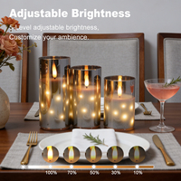 Lampe à bougie LED rechargeable par USB, télécommande, couleur de flamme ambre, décorations de Noël, bougies, ensembles de cadeaux de mariage