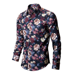 Camicia da uomo nuova manica lunga stampata a fiori camicia da uomo cs11 - Product Image 2