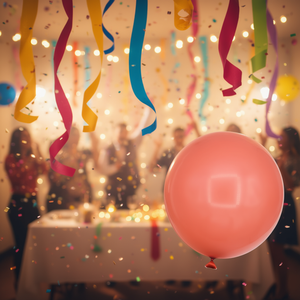 Globos de Látex Party Love de 25 cm, Color Rojo Coral, Redondos, para Decoración - Product Image 4