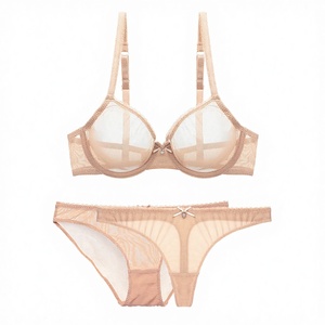 Super September New Style Breathable Sexy Plain Dyed <b>Transparent</b> Lace <b>Bra</b> in Stock MOQ 3 Fast Shipping Plus Size for Women - Product Image 3