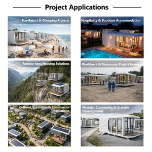 Chambres d'hôtel préfabriquées modernes, maison modulaire en capsule entièrement meublée pour un déploiement rapide dans les stations balnéaires, les auberges et les marchés locatifs - Product Image 6