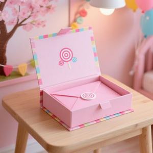 Emballage Premium Personnalisable Écologique Biodégradable Boîte en Carton Rigide de Luxe avec Fermeture Magnétique pour Enveloppe de Mariage - Product Image 4