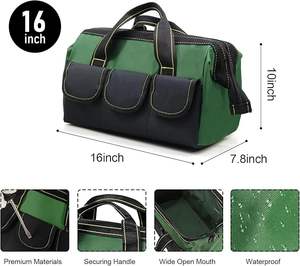 Bolsa de Herramientas para <span class=keywords><strong>Electricista</strong></span> Resistente y Duradera al por Mayor, con Cierre de Cremallera Superior Abierta, 5-9 Bolsillos, Capacidad de 40 LB, Impermeable, OEM/ODM - Product Image 3