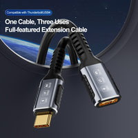 Extensor de ángulo recto Thunderbolt 4 A239 USB C Cable macho a L compatible con transferencia de datos de 40Gbps 240W 8K 60Hz Cable USB para Vide