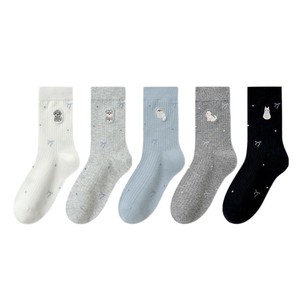 Cute Cartoon Crew <b>Socks</b> Women Mid Calf Breathable Animal Pattern Casual Spring Autumn <b>Socks</b> Random Colors - Product Image 5