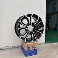 Jante de voiture en alliage d'aluminium FBX198 de 17 pouces, nouvelle finition noir brillant à rayons multiples, PCD 139.7 ET25, vente directe usine avec garantie de 3 ans