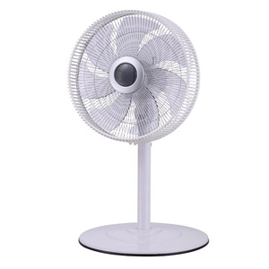 7 hojas ronda 14 pulgadas 2 in1 de rueda de plástico diseño de altura ajustable negro blanco España precio ventilador de pie - Product Image 2