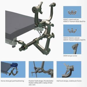 מערכת ייצוב גולגולת חדשה מדגם תעופתי 3 נקודות, מחזיק ראש, מהדק גולגולת - Product Image 2